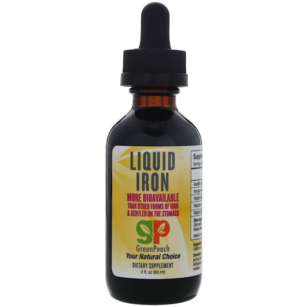 GreenPeach, Liquid Iron, 2 fl oz (60 ml)