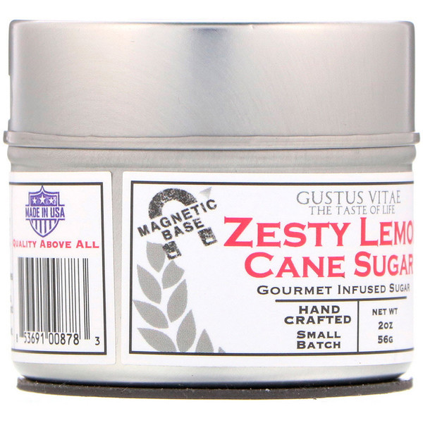Gustus Vitae Gourmet Cane Sugar Zesty Lemon -- 2 oz