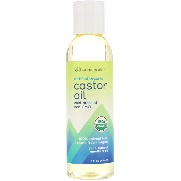 3 PACK of Home Health, Organic Castor Oil, 4 fl oz (118 ml)