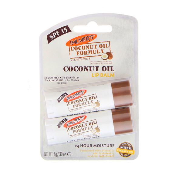 3 PACK of Palmers, Coconut Oil Lip Balm, SPF 15, 2 Pack, 0.30 oz (0.8 g)