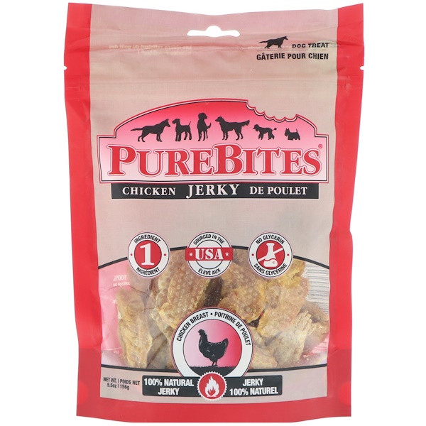 Pure Bites, Chicken Jerky, Dog Treats, Chicken Breast, 5.5 oz (156 g)