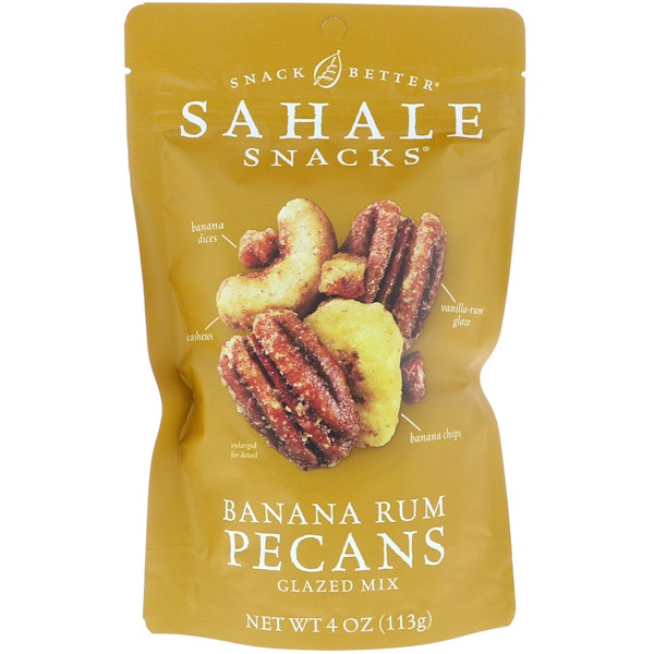 3 PACK OF Sahale Snacks, Glazed Mix, Banana Rum Pecans, 4 oz (113 g)