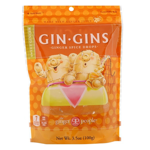 3 PACK of Ginger People Gin Gins Ginger Spice Drops Sweet Ginger -- 3.5 oz