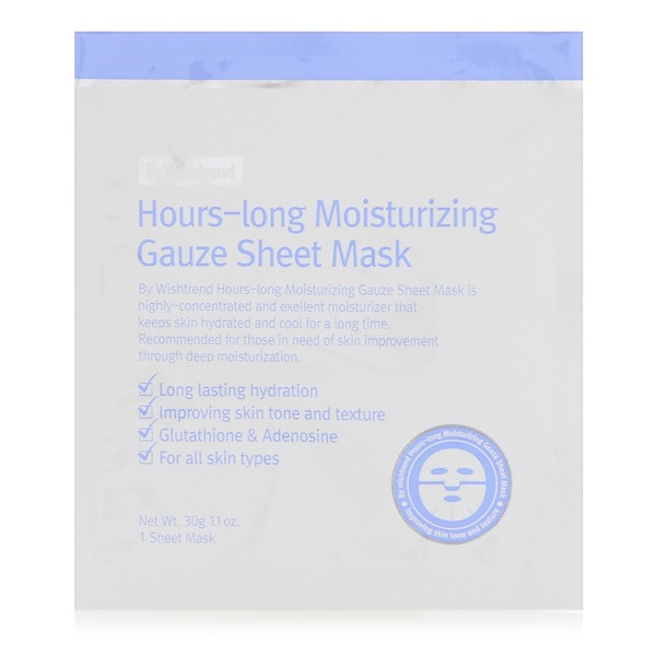 Wishtrend, Hours-Long Moisturizing Gauze Sheet Mask, 1 Sheet Mask, 1.1 oz (30 g)