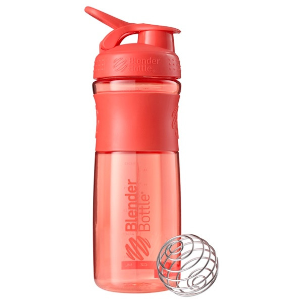 Blender Bottle, BlenderBottle, SportMixer Tritan Grip, Coral, 28 oz