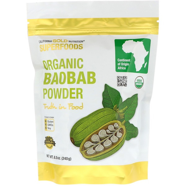 California Gold Nutrition, Superfoods, Organic Baobab Powder, 8.5 oz (240 g)