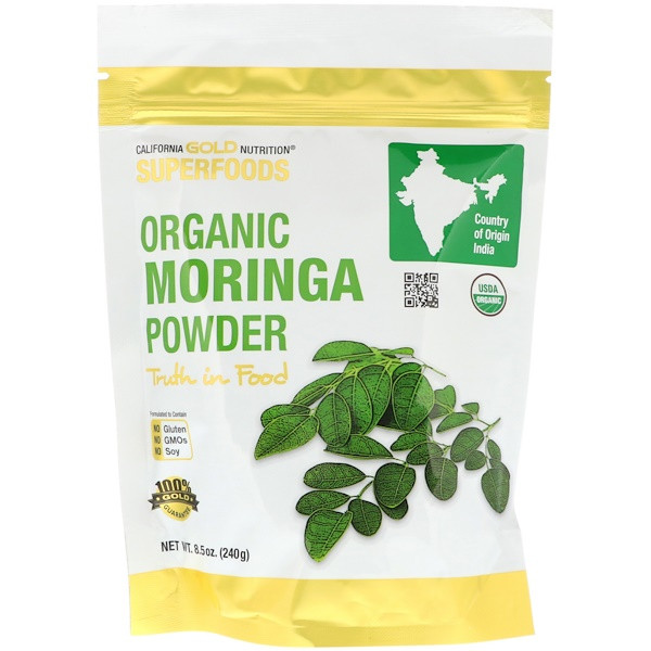 California Gold Nutrition, Superfoods, Organic Moringa Powder, 8.5 oz (240 g)