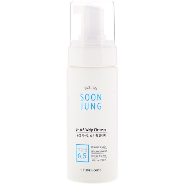 Etude House, Soon Jung, pH 6.5 Whip Cleanser, 5.07 fl oz (150 ml)