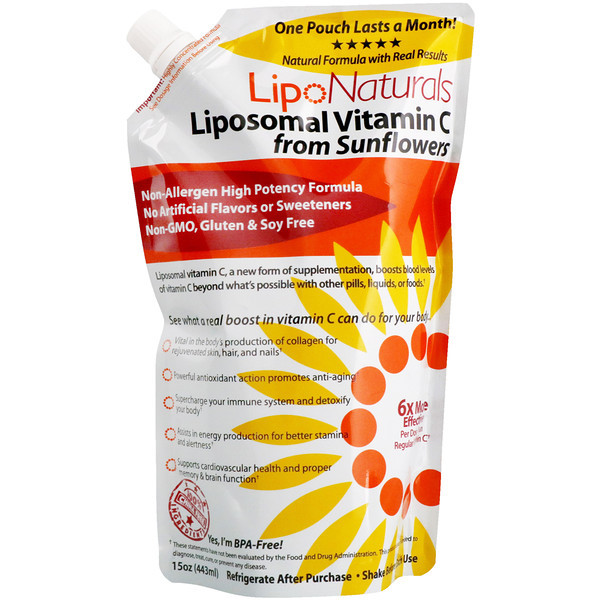 Lipo Naturals, Liposomal Vitamin C From Sunflowers, 15 oz (443 ml)