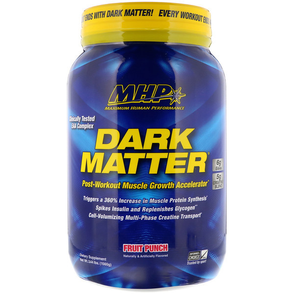 Maximum Human Performance, Dark Matter, Post-Workout Muscle Growth Accelerator, Fruit Punch, 3.44 lbs (1560 g)