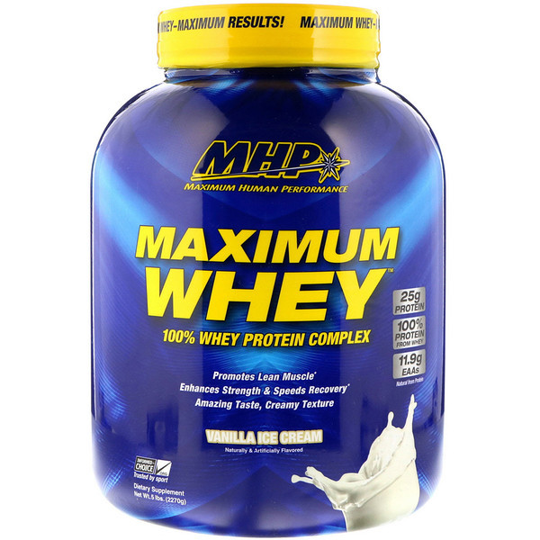 Maximum Human Performance, Maximum Whey, Vanilla Ice Cream, 5 lbs (2270 g)