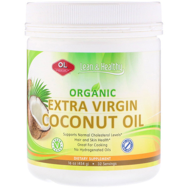 Olympian Labs Inc., Organic Extra Virgin Coconut Oil, 16 oz (454 g)