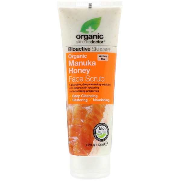 Organic Doc, Organic Manuka Honey Face Scrub, 4.2 fl oz (125 ml)
