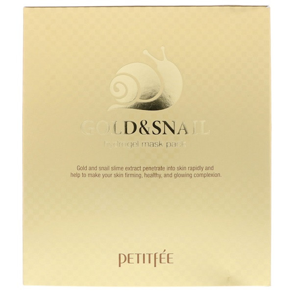 Petitfee, Gold & Snail Hydrogel Mask Pack, 5 Masks, 30 g Each