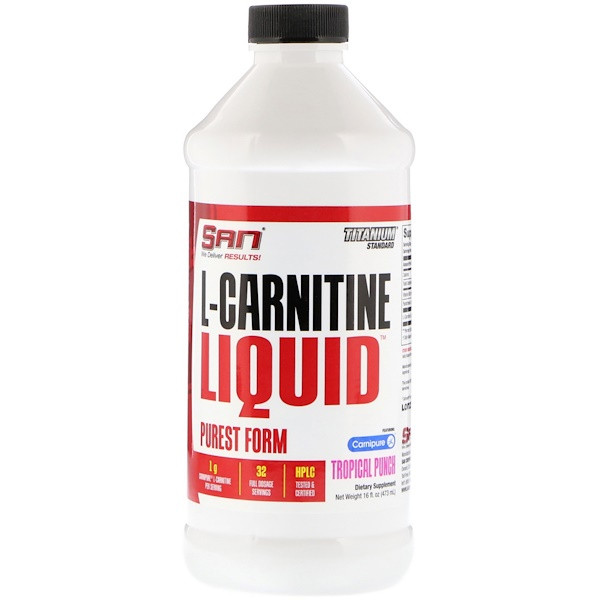 SAN Nutrition, L-Carnitine Liquid, Tropical Punch, 16 fl oz (473 ml)