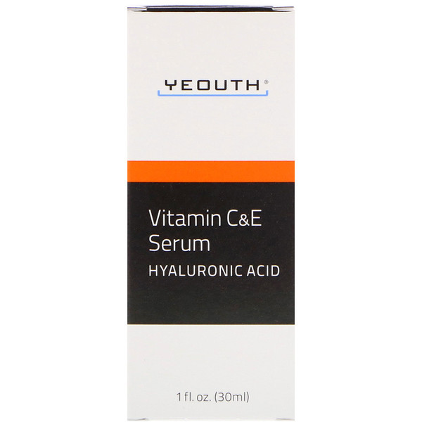 Yeouth, Vitamin C & E Serum with Hyaluronic Acid, 1 fl oz (30 ml)