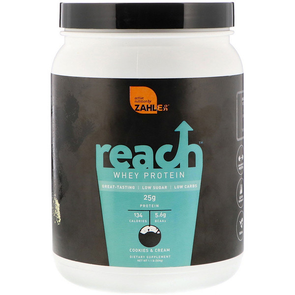 Zahler, Reach, Whey Protein, Cookies & Cream, 1.1 lb (504 g)
