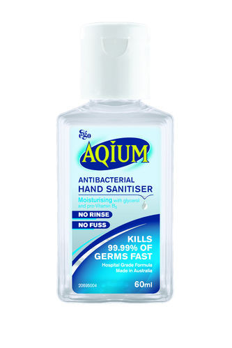 3 PACK OF Ego Aqium Hand Sanitiser Gel 60ml