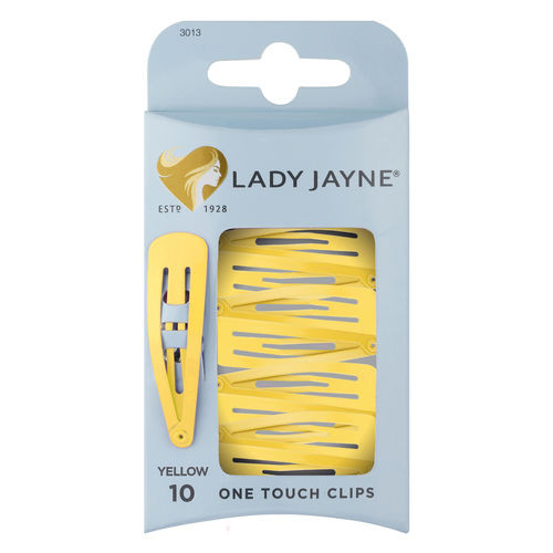3 PACK OF Lady Jayne One Touch Clip Yellow 10 Pack