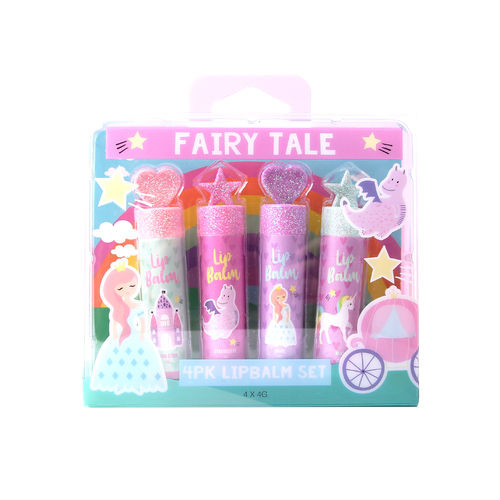 3 PACK OF GFA Fairytale Lip Balm With Glitter Toppers 4 Pack