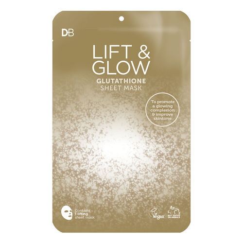 3 PACK OF Designer Brands Lift & Glow Glutathione Deluxe Sheet Mask 1 Pack