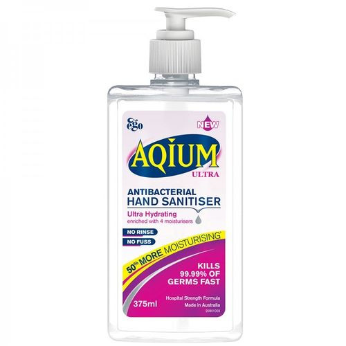 3 PACK OF Ego Aqium Ultra Hand Sanitiser 375ml