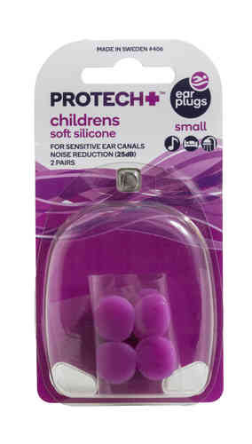 3 PACK OF Protech Ear Plugs Children's Silicone Small 2 Pair