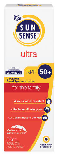 3 PACK OF Ego SunSense Ultra SPF 50+ 50ml