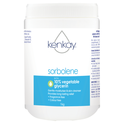 3 PACK OF Kenkay Sorbolene With 10% Vegetable Glycerin Jar 1kg