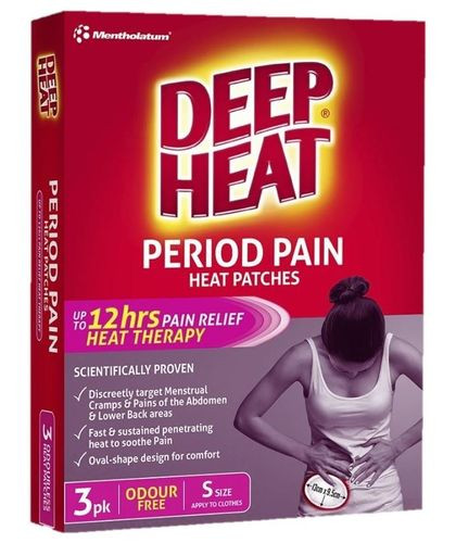 3 PACK OF Deep Heat Period Pain Patches 3 Pack