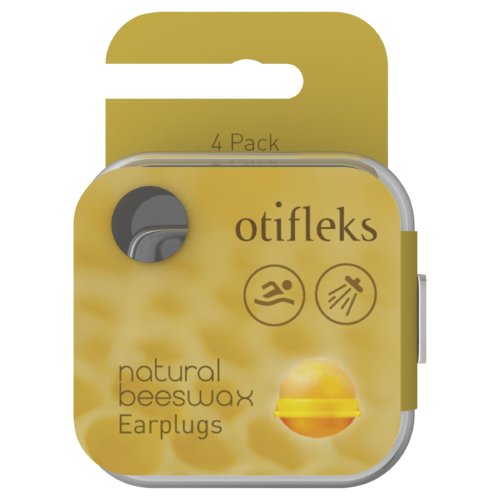 3 PACK OF Otifleks Natural Beeswax Earplugs 4 Pack
