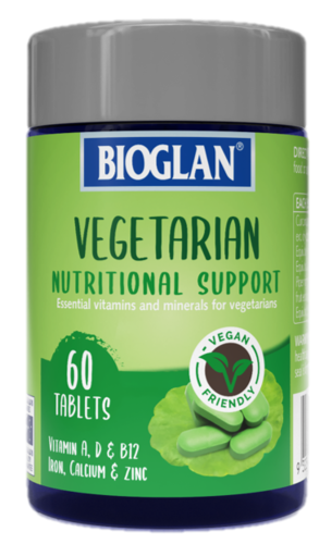 3 PACK OF Bioglan Vegetarian Nutritional Support 60 Tablets
