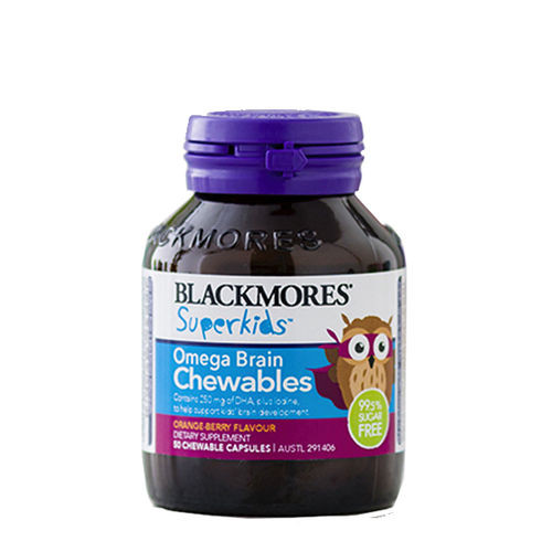 3 PACK OF Blackmores Superkids Omega Brain Chewables 50 Capsules