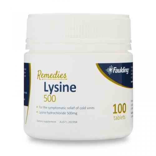 3 PACK OF Faulding Remedies Lysine 100 Tabs