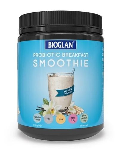 3 PACK OF Bioglan Probiotic Breakfast Smoothie Vanilla 500g