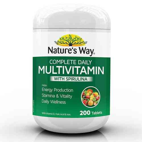 3 PACK OF Nature's Way Complete Daily Multivitamin 200 Tablet