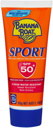 3 PACK OF Banana Boat Sport Lotion SPF 50+ Tube 100g