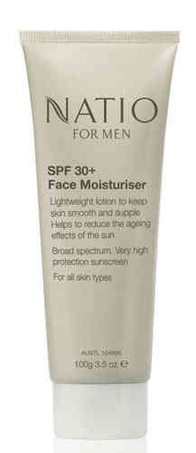 3 PACK OF Natio Men 30+ Face Moisturiser 100g