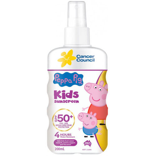 3 PACK OF Cancer Council Kids Peppa Sunscreen Pump SPF50+ 200ml