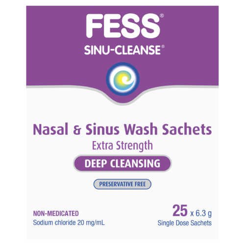 3 PACK OF Fess Sinu Cleanse Refill 25 Sachets