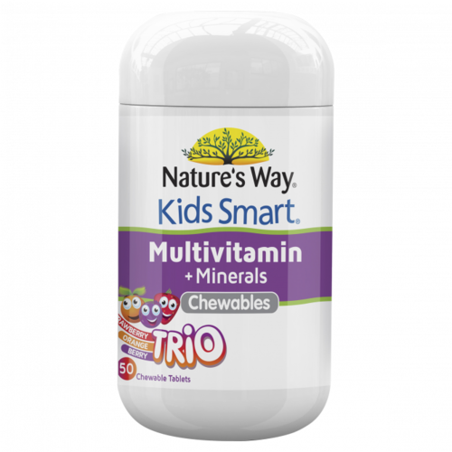 3 PACK OF Natures Way Kids Smart Multivitamin + Minerals 50 Tablets