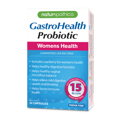 3 PACK OF Naturopathica GastroHealth Probiotic Womens Health 30 Capsules