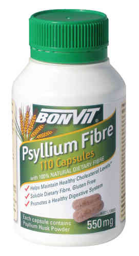 3 PACK OF Bonvit Psyllium Fibre 550G Capsules 110