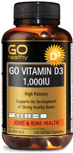 3 PACK OF Go Healthy Go Vitamin D3 1000IU 150 Capsules