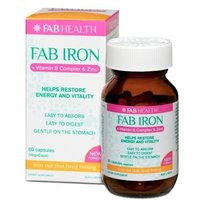3 PACK OF Fab Iron + Vitamin B Complex & Zinc 60 Capsules