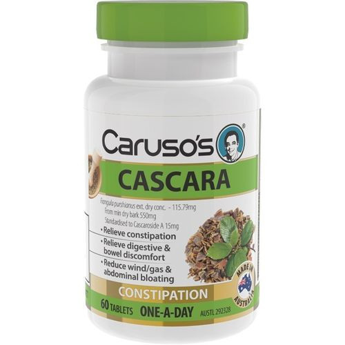 3 PACK OF Caruso's Cascara 60 Tablets