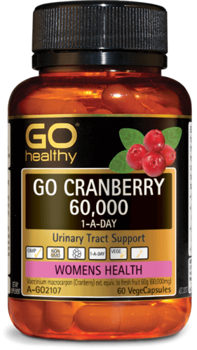 3 PACK OF Go Healthy Go Cranberry 60000 1-A-Day 60 Capsules