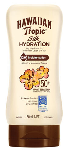 3 PACK OF Hawaiian Tropic Silk Hydration Sunscreen Lotion SPF 50+ 180ml