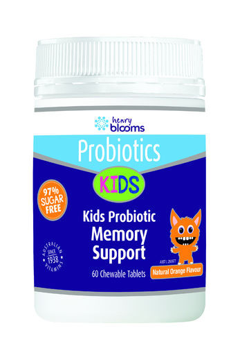 3 PACK OF Henry Blooms Kids Probiotic Memory Support 60 Tablets