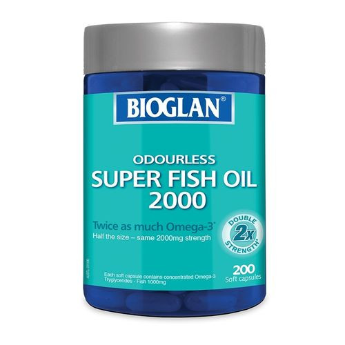 3 PACK OF Bioglan Super Fish Oil 2000mg 200 Capsules